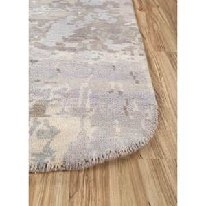 พรมขนสัตว์ถักมือลายปะติดสีเบจและสีน้ำตาลทรงสี่เหลี่ยมผืนผ้า ดีไซน์แบบจิ๊กซอว์ สำหรับห้องนั่งเล่น ห้องโถง รุ่น Pwc-920 - Product Image 4