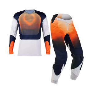 Conjunto de ropa deportiva de carreras de Motocross para jóvenes y adultos, pantalones protectores, traje de talla grande, sublimación, ropa de carreras de automóviles para motocicletas - Product Image 1