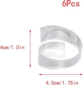 Rond de serviette élégant en métal et papier Décor de table parfait pour diverses occasions Décor de table à manger - Product Image 3
