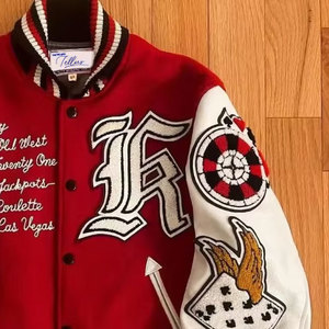 เสื้อแจ็คเก็ต Letterman พรีเมียมสำหรับฤดูหนาว ทรงสตรีทแวร์ ผ้าโพลีเอสเตอร์ผสมคอตตอน แขนยาว สไตล์วาร์ซิตี้ ราคาโรงงาน - Product Image 3