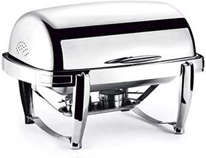 Grand chauffe-plats en acier inoxydable fini en cuivre de conception arabe traditionnelle pour la restauration et les hôtels - Product Image 2