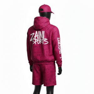 Conjunto Corto Cortavientos de Poliéster para Hombre, Transpirable, con Capucha, para Entrenamiento, con Estampado por Sublimación, Talla Grande - Product Image 5