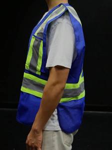 Gilet in Rete Stile Jersey con Striscia Riflettente Rimovibile Giacca da Lavoro di Sicurezza Industriale - Product Image 4