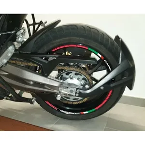 Strisce Adesive Personalizzate con Logo per Cerchioni Moto Aprilia Caponord 1200 da 17 Pollici 2013-2016 per Decorazione Ruote - Product Image 3