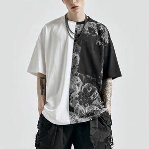 เสื้อยืดโอเวอร์ไซส์พิมพ์ลายสำหรับผู้ชาย ผ้าฝ้าย 100% น้ำหนักเบา ระบายอากาศได้ดี สไตล์สตรีทแวร์ - Product Image 4