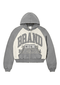 Sudadera con Capucha Personalizada con Impresión y Bordado, Transpirable, Gruesa, de Algodón Grueso, Tejido Lavado, Corte Holgado - Product Image 4