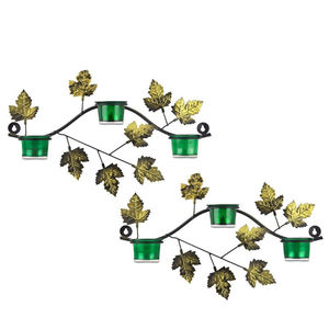 Bougeoir votif mural en fer forgé noir, porte-bougie - Product Image 4