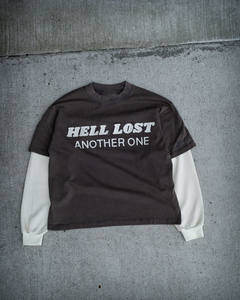 Camisetas Vintage personalizadas de doble capa de manga larga Camiseta de manga larga unisex de microfibra vintage serigrafiada camiseta para hombres - Product Image 1