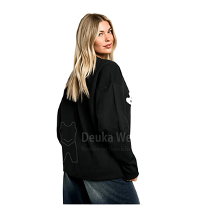 Sudaderas de Algodón para Mujer con Cuello Redondo y Mangas Largas, Personalizadas con Logotipo y Serigrafía, Precio al por Mayor - Product Image 3