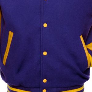 Laine Chenille Broderie Baseball Letterman Vestes Hommes Vintage Blanc Orange En Cuir Manches Varsity Veste hommes vestes - Product Image 5