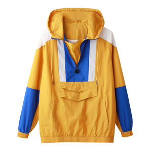 Anorak rétro personnalisé pour hommes et femmes veste coupe-vent vintage Streetwear léger en nylon imperméable fermeture à glissière grande taille - Product Image 2