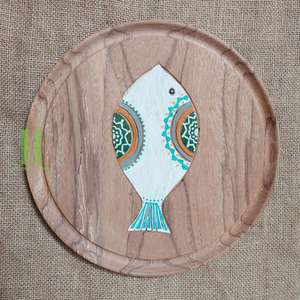 Plateau de service en bois écologique le plus vendu, idéal pour la décoration de table, assiettes, bon prix, OEM, disponible au Vietnam - Product Image 6