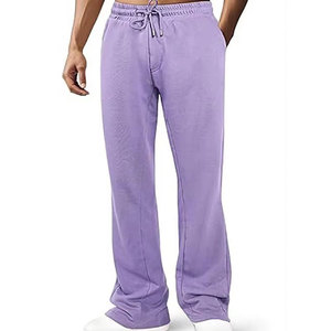 Fashion Wear <b>Trousers</b> Soft Fabric <b>Elastic</b> <b>Waistband</b> Relaxed Fit Clean Design Styling Easy Movement Men Flared Sweat Pant - Product Image 1
