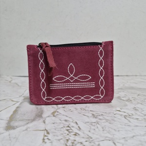 Mini bolsa de almacenamiento de cuero genuino delgada portátil, bolsa de almacenamiento de lápiz labial para auriculares extruido con resorte, bolsa para sobres de dinero, bolso de mano - Product Image 3