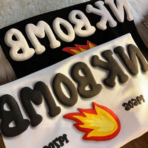 เสื้อยืดผู้ชายพิมพ์ลาย3D สไตล์ลำลองวาฟเฟิลทรงหลวมทำจากผ้าฝ้าย100% - Product Image 1