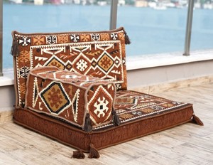 Sièges de sol arabes Canapé de sol arabe Sol de siège arabe | 90x70x10cm 3 pièces 1 Set - Product Image 4