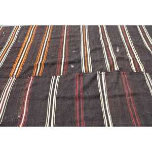 Turkish Rug, 7.3x11.3 ft Oversize Rug, <b>Brown</b> Red Kilim Wool Rug - Product Image 5