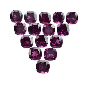 คุณภาพสูง5มม. รูปทรงเบาะเหลี่ยมเพชรพลอยสีแดงหินโกเมนโรโดไลต์โกเมนธรรมชาติโกเมนตัดควอตซ์ขายส่งมากสำหรับการทำเครื่องประดับ - Product Image 2