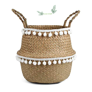 Cesta de algas marinas naturales, cesta de almacenamiento, venta al por mayor y de alta calidad, hecha en Vietnam - Product Image 1