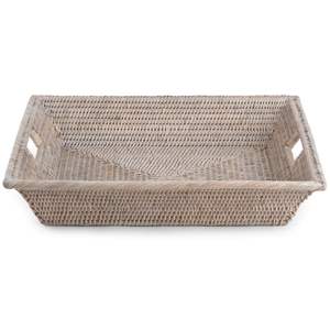 Bandeja Rectangular de Mimbre para Servir, Hecha a Mano, de Ratán Natural, Ecológica, Duradera, Organizador de Decoración para el Hogar y la Cocina - Product Image 1