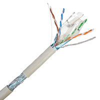 Câble réseau SFTP Cat6 4 paires avec séparateur croisé, câble LAN double blindage pour câblage réseau Gigabit intérieur