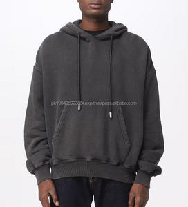 Sweat à capuche pour homme de luxe personnalisé, surdimensionné, délavé à l'acide, sweat à capuche uni, streetwear, lourd, sweat à capuche ample, hudi pour homme - Product Image 1