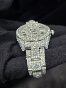 Reloj de Lujo para Mujer con Moissanita 925, Calidad VVS, Pasa Prueba de Diamantes, 100% Auténtico, Joyería VVS1 para Hip Hop - Product Image 4