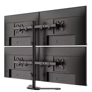 Soporte de escritorio para cuatro monitores con abrazadera y base de ojal totalmente ajustable para una amplia gama de pantallas en el trabajo de Indian - Product Image 1