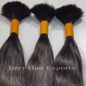 Mèches en vrac non traitées Remy Indian Temple sans colle, extensions originales de cheveux humains dans la trame de cheveux de style ondulé - Product Image 6