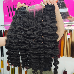 Nueva marca, venta al por mayor, cabello virgen vietnamita sin procesar, cabello ondulado al agua, cabello humano Natural Remy - Product Image 3