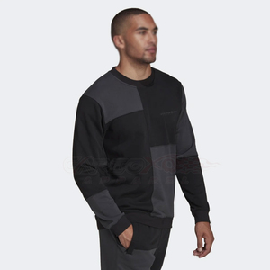 Estilo Casual de los hombres de talla grande suelta ajuste francés Terry hombres sudaderas raglán de manga larga de longitud regular impresión de pantalla personalizada - Product Image 4