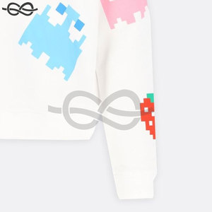 Sudadera de cuello redondo Oversized Boxy Fit Dropped Shoulders Manga larga Ribbed Trims Puff Print Sudadera - Product Image 3
