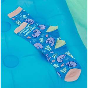 Women's Lightweight Korean Style Summer/Spring Save the Floaty Potatoes <b>Socks</b> <b>Breathable</b> Transparent Nylon One Size Fits All - Product Image 2