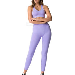 เซตโยคะ2ชิ้นสำหรับผู้หญิงเซตเล่นกีฬาโยคะไร้ตะเข็บของผู้หญิงสินค้ามาใหม่ - Product Image 6