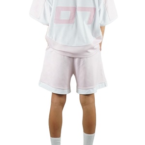 กางเกงขาสั้นจ็อกเกอร์ผู้ชายผ้าเฟรนช์เทอร์รี่สั่งทำขายส่ง ผ้าฝ้ายถัก 100% พิมพ์ลายพัฟ ปิดเชือกผูกเอว กางเกงขาสั้นผ้าเจอร์ซีย์เนื้อผ้าฝ้ายอย่างดี - Product Image 6