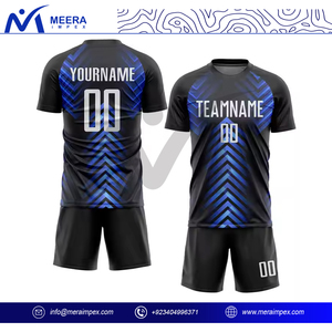Ensemble maillot et short de football pour hommes de qualité supérieure, uniforme de football léger et évacuant l'humidité pour les clubs, impression de logo personnalisé - Product Image 4