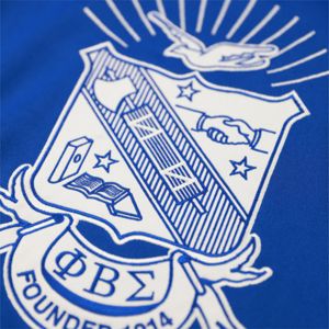 Maillot de football PBS bleu royal 100% polyester Phi Beta Sigma Jersey avec logo de l'équipe brodé sur le devant, le dos et les épaules - Product Image 5