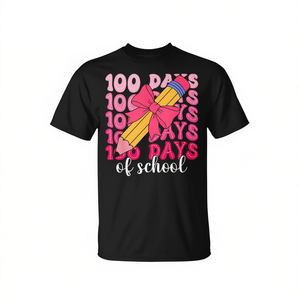 Camiseta Coquette Bow Girls para el 100º Día de Clases, Camiseta Promocional de 100 Días de Escuela - Product Image 2