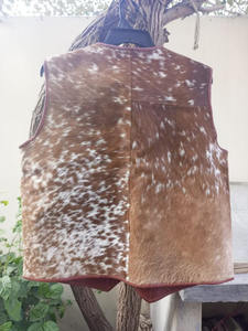 Dernier modèle personnalisé Gilet pour homme en cuir de vachette véritable de haute qualité/Gilet en cuir respirant pour homme - Product Image 4