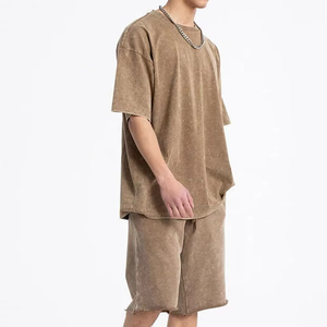 ชุดซักกรดแบบลำลองสำหรับผู้ชายเสื้อยืดผ้าคอตตอนระบายอากาศได้ดีแห้งเร็วชุดเสื้อผ้าซักแบบลำลองสำหรับ2025ฤดูร้อน - Product Image 3