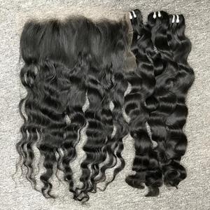 Ensemble complet d'extensions de cheveux vierges naturelles 13x4/13x6 pour HD Bundles Double trame tissage à la machine VQ cheveux Jessica 315 - Product Image 2