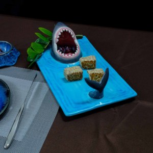 Assiettes à <span class=keywords><strong>sushi</strong></span> requin, design nordique, vaisselle en porcelaine écologique, style ludique et mignon, utilisation en restaurant et hôtel, four réactif AB - Product Image 2