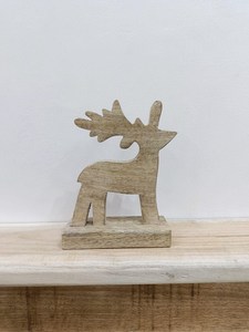 Décorations suspendues d'arbre de Noël en bois de manguier Arbre de Noël élégant en feutre pour la maison Bougeoir à usage décoratif - Product Image 3