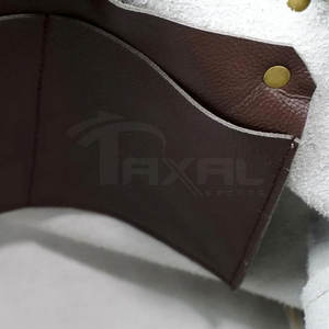 Sac fourre-tout extérieur en cuir de vachette résistant à l'eau avec fermeture à glissière Accessoires de vêtements de couleur contrastée - Product Image 5