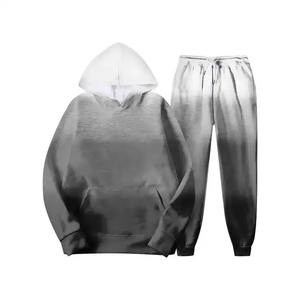 Streetwear vintage délavé à l'acide, survêtement personnalisé pour homme, ensemble sweat à capuche et pantalon de survêtement patchwork vieilli, survêtement pour homme - Product Image 6