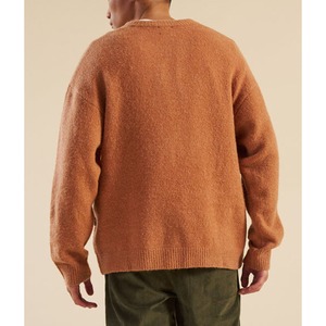 Pulls pour hommes en coton 100% avec logo personnalisé, manches longues, col rond, tricot, anti-froissement, pull uni d'hiver 2025 - Product Image 2