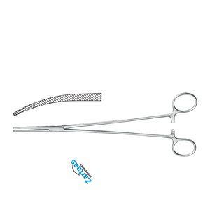 Fórceps de arteria Bengolea de acero inoxidable de alta calidad curvado 26cm 1x2 dientes instrumentos quirúrgicos fabricante y exportador - Product Image 4