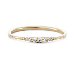 Anillo Minimalista de Oro Sólido de 14k, Fabricación de Joyería Fina, Anillo de Diamantes Naturales Reales, Anillo de Compromiso para Ella a Bajo Precio - Product Image 1