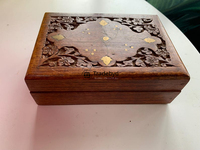 Boîte à bijoux en bois massif sculpté décorative de haute qualité Tradebyd, faite à la main, artistique, pour un cadeau de luxe, décoration de la maison