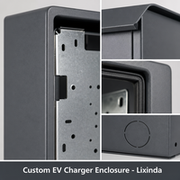 Boîtier de protection pour chargeur de VE 350x500x200mm IP65 en acier laminé à froid, montage mural, boîtier vide pour station de recharge